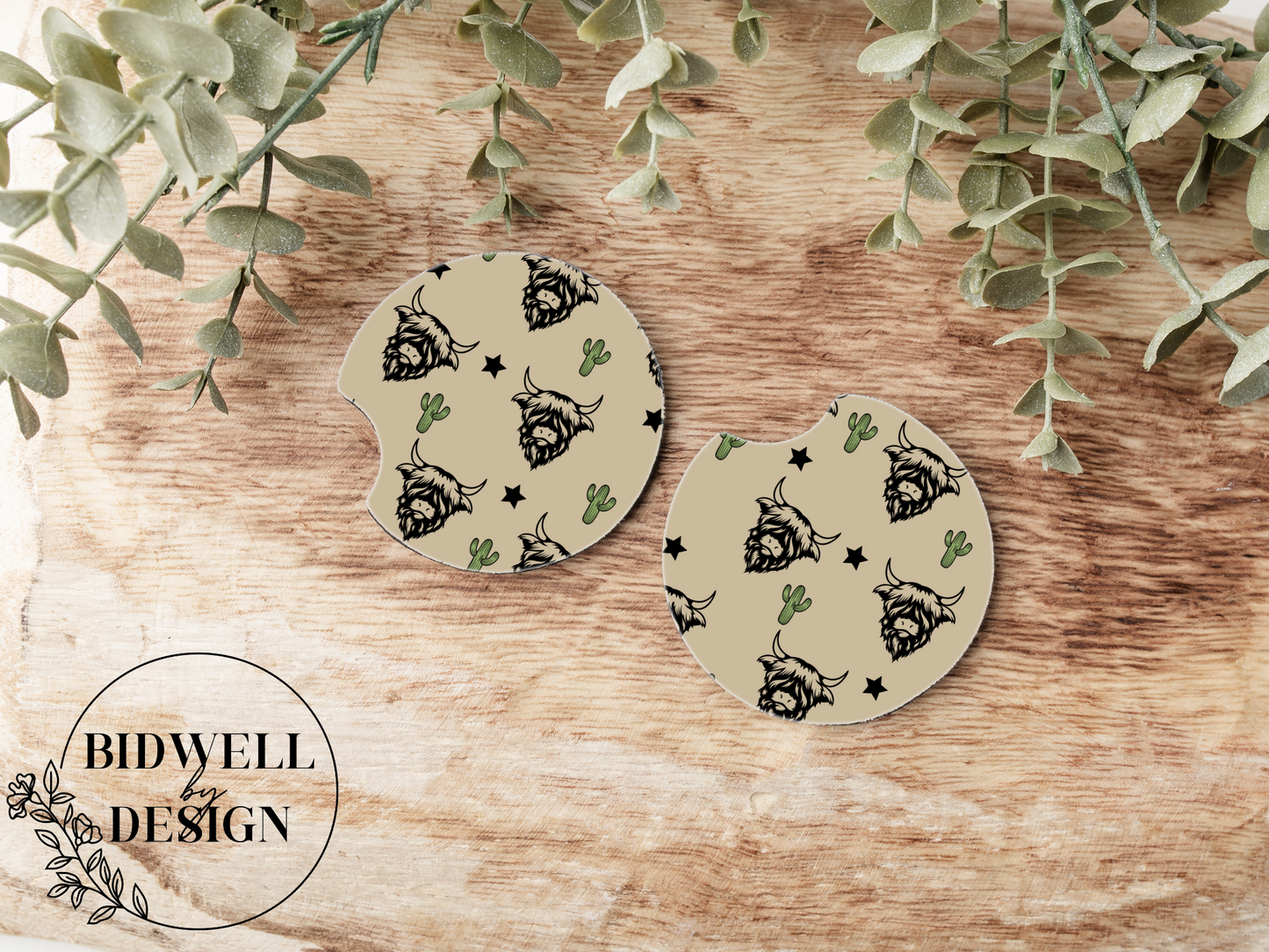 Highland Cow Car Coasters