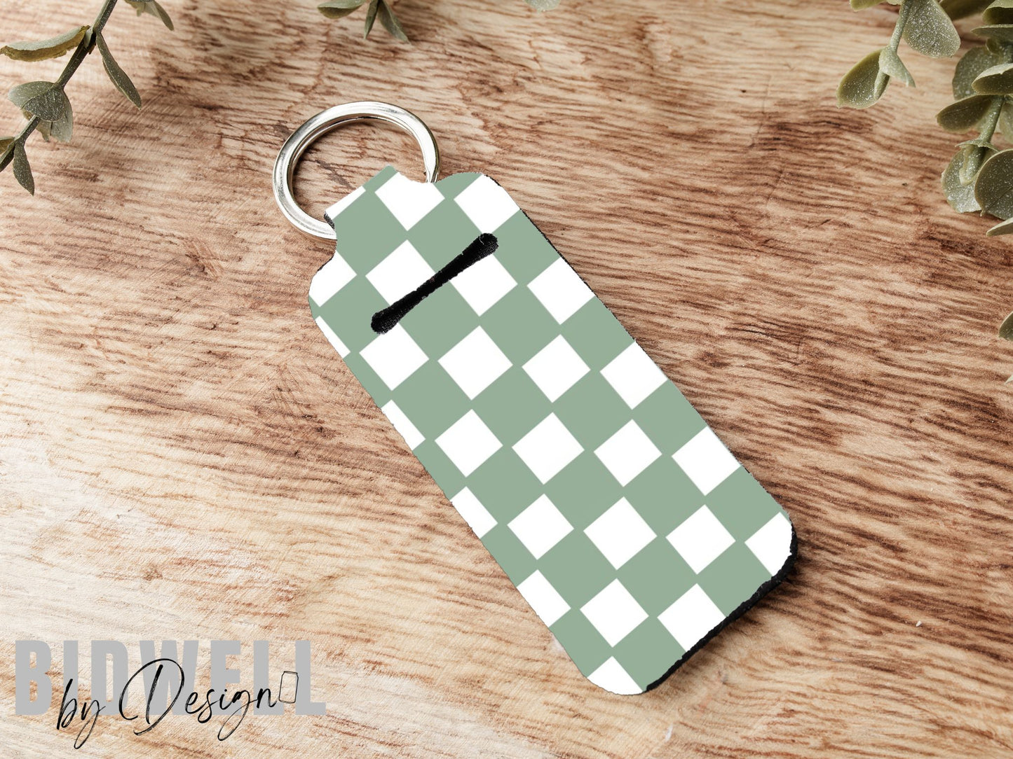 Green Checkered Chapstick Holder