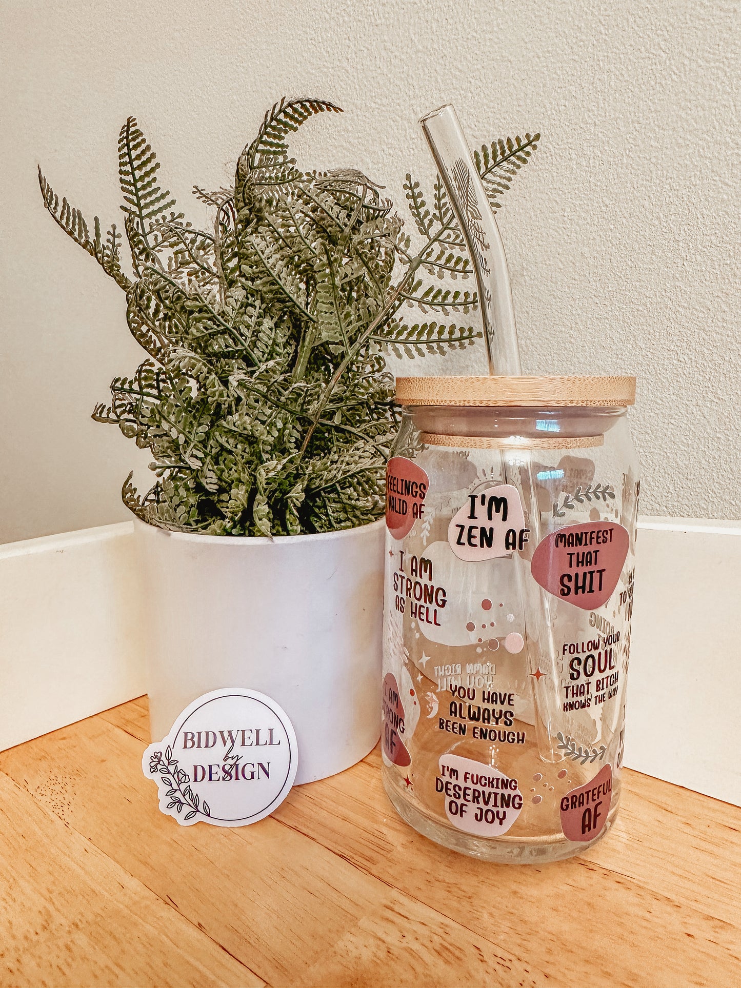 Daily Reminders Glass