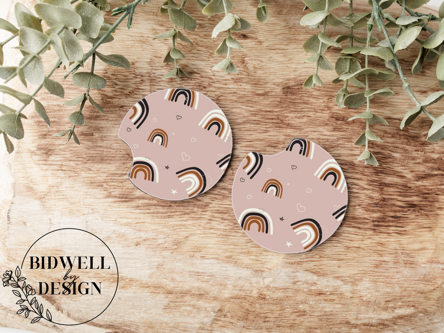 Boho Rainbow Car Coasters