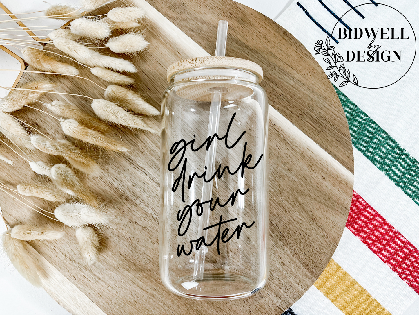 Girl Drink Your Water UVDTF Cup Decal