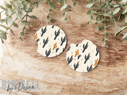 Western Cactus Car Coasters