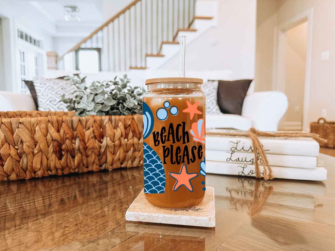 Beach Please Glass