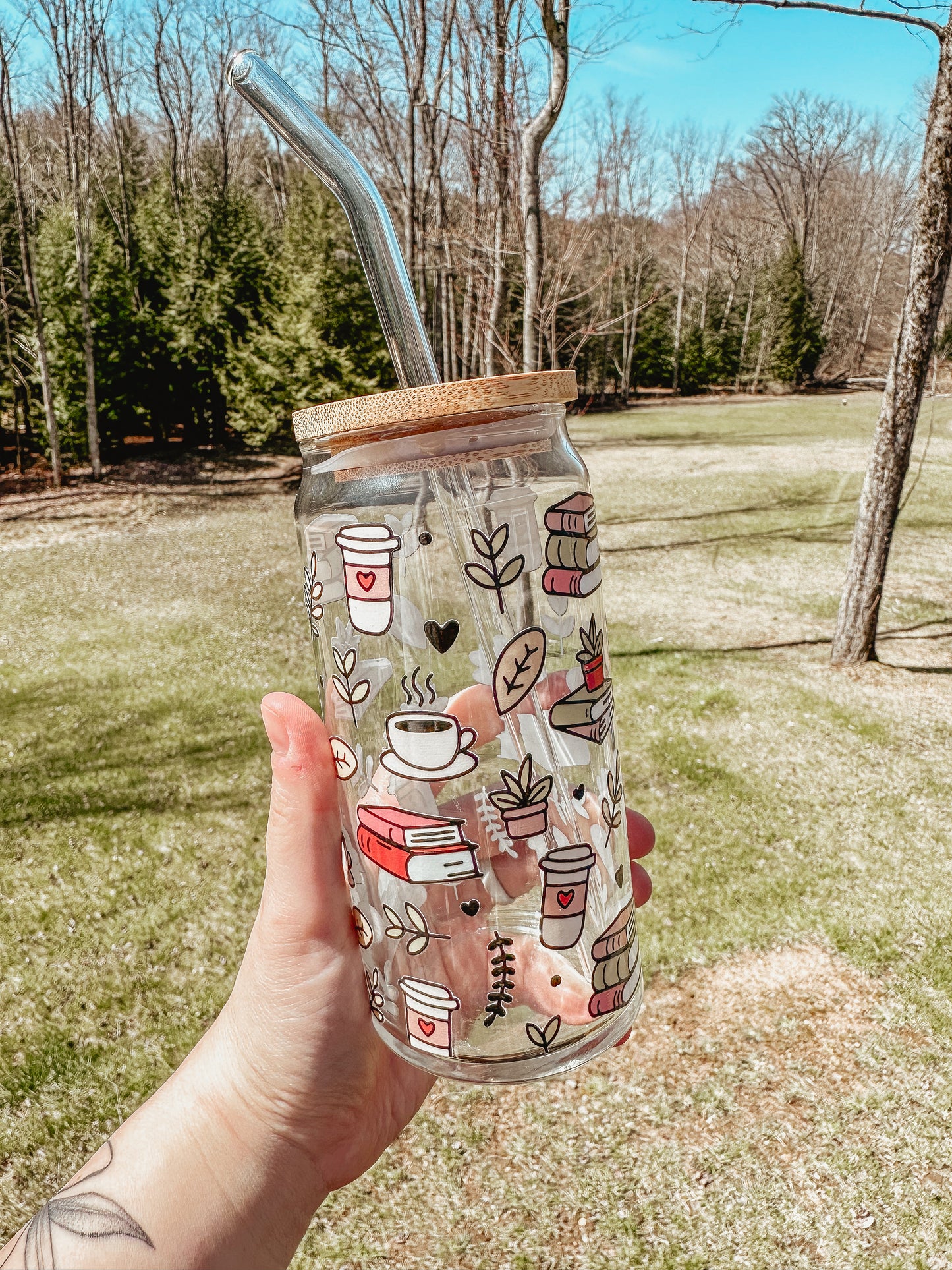 Books and Coffee Glass