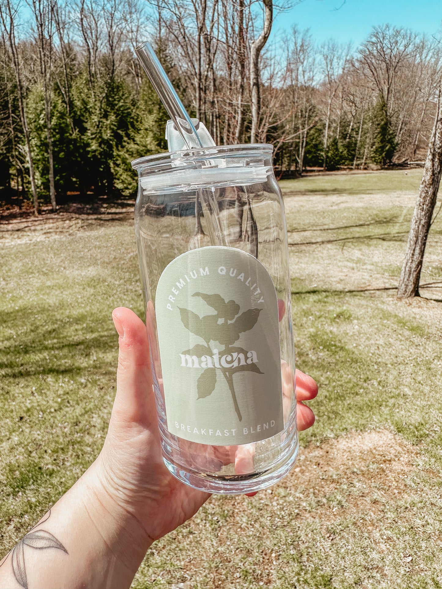 Matcha Sip Lid Glass