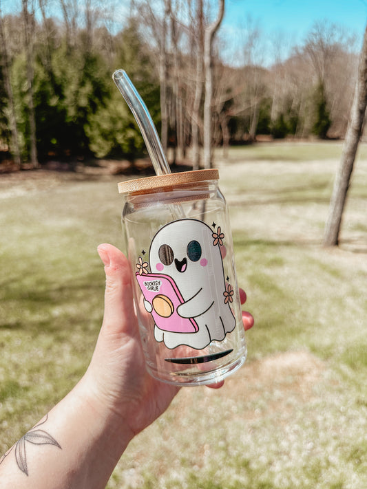 Bookish Girly Ghost Glass