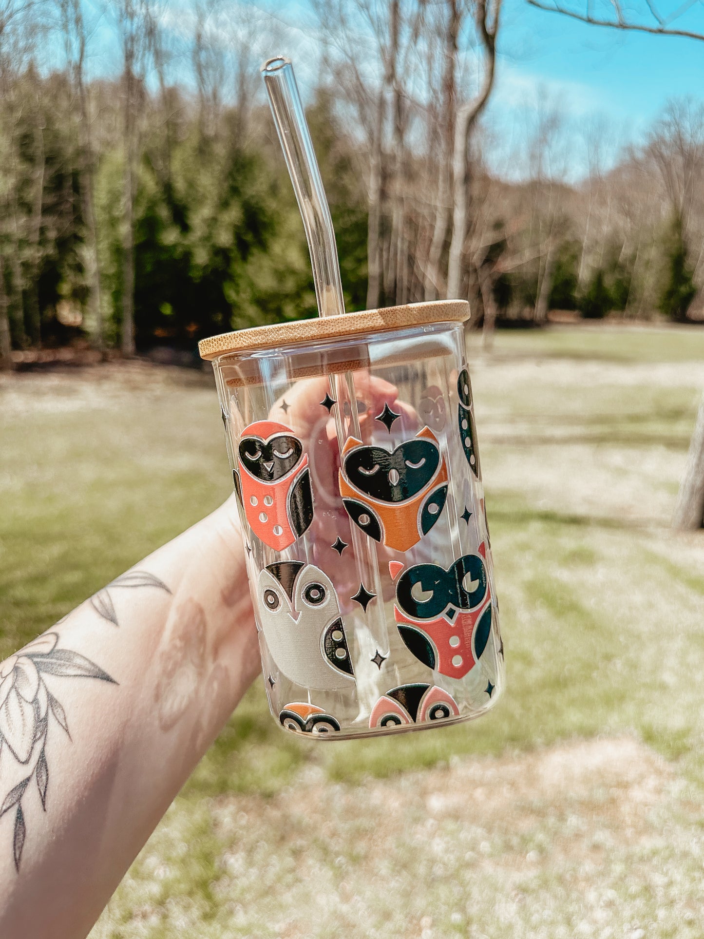 Owls Square Glass