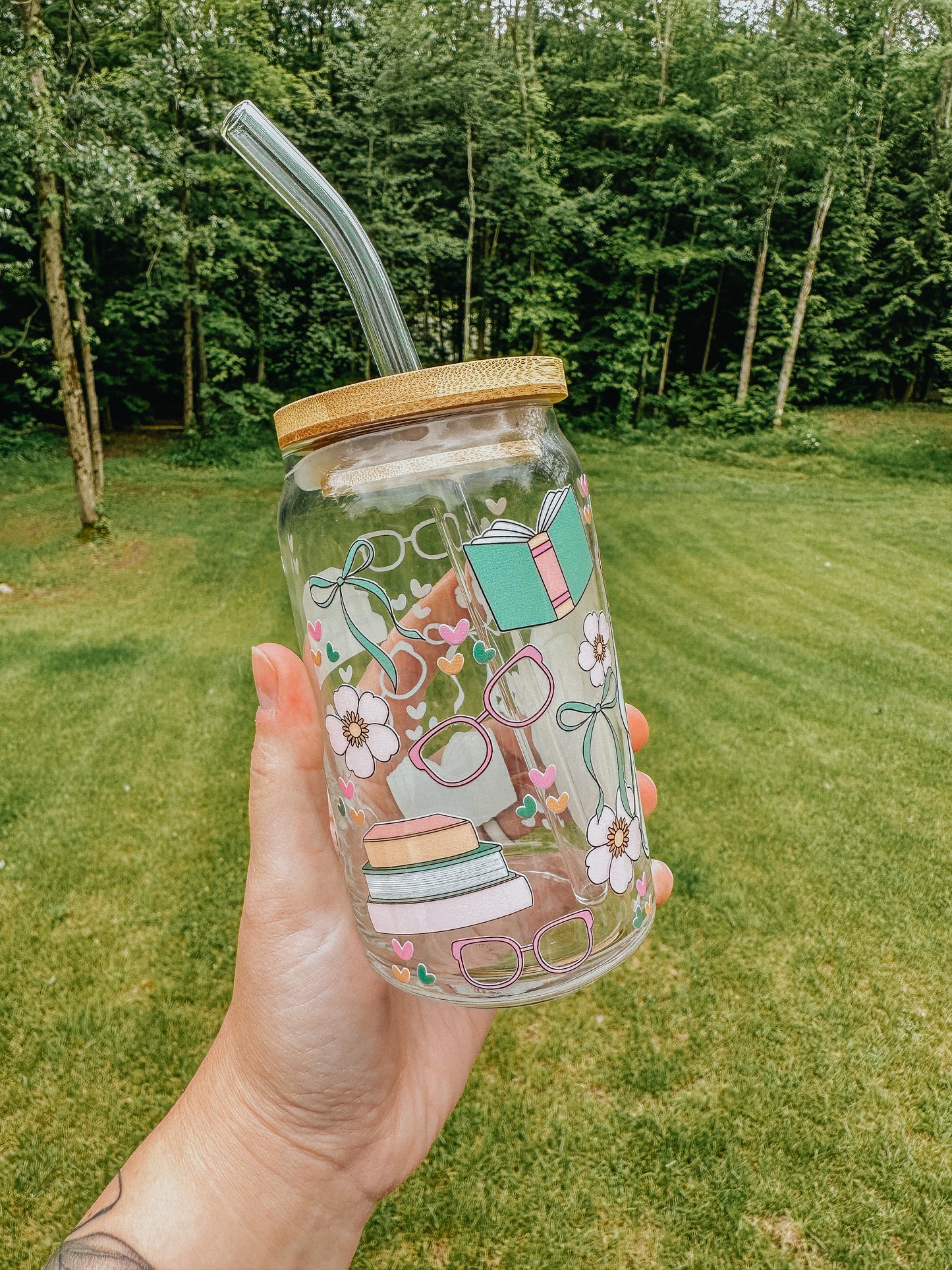 Ghosty Book Lover Glass