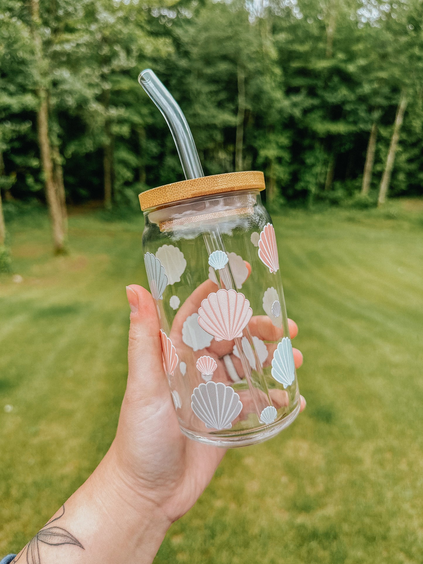 Sage Seashell Glass