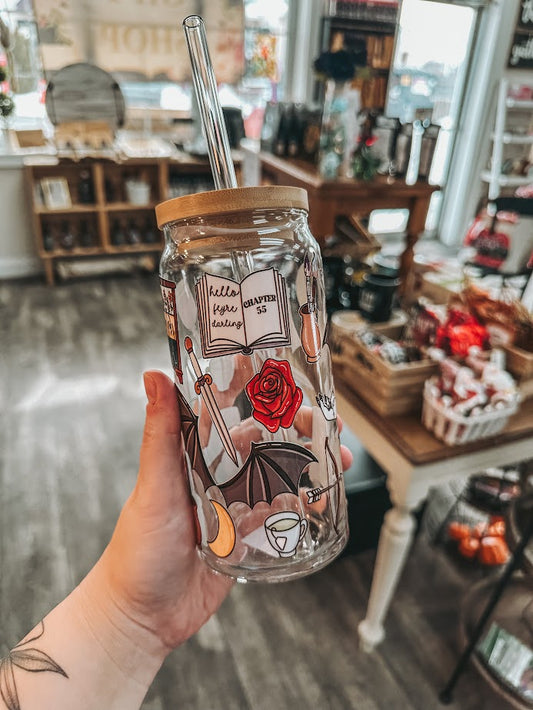 Court of Thorn and Roses Doodles Glass