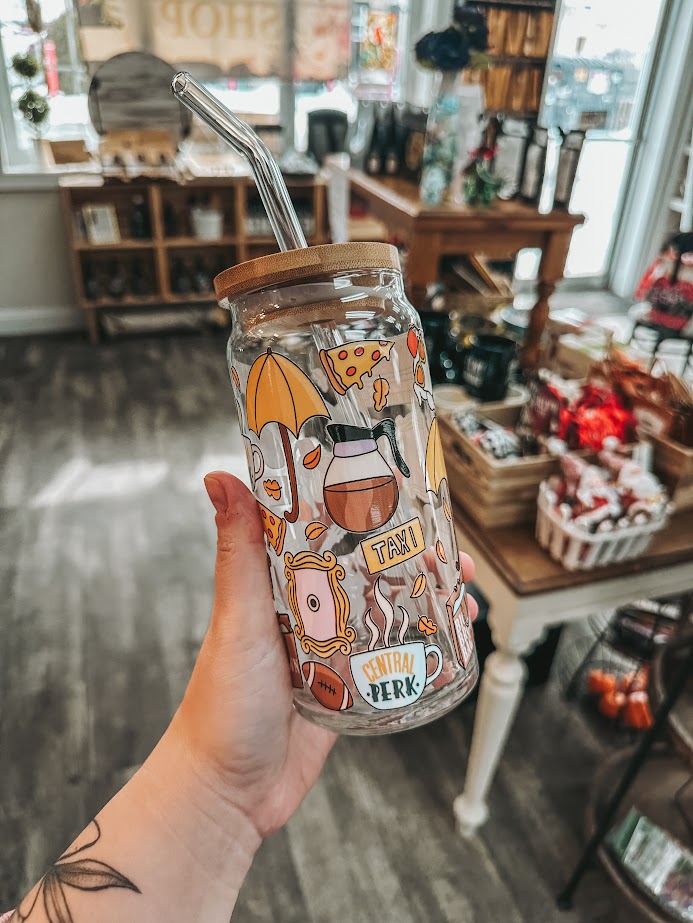 Friends Doodles Glass