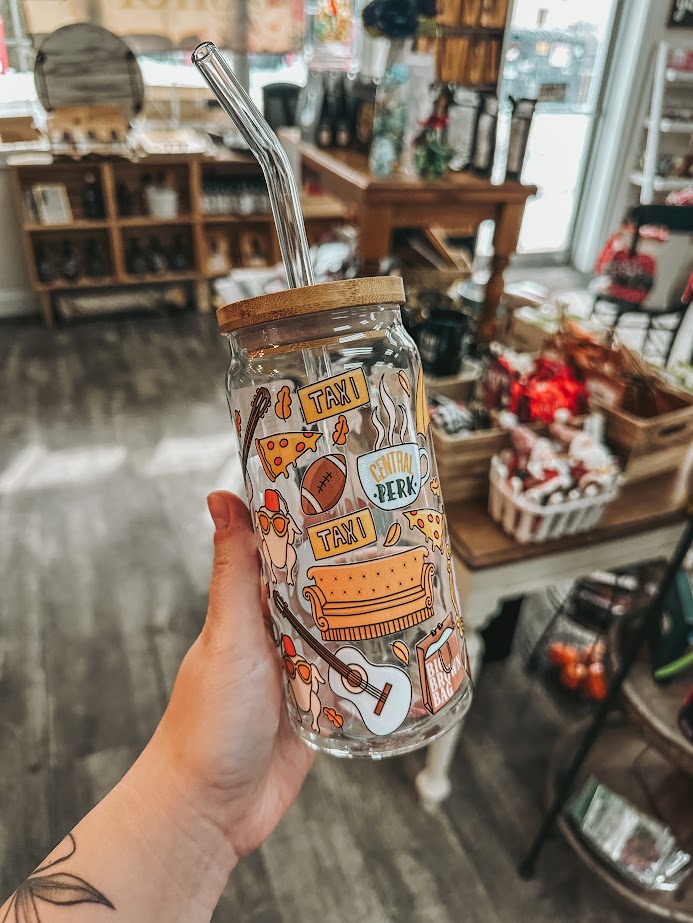 Friends Doodles Glass