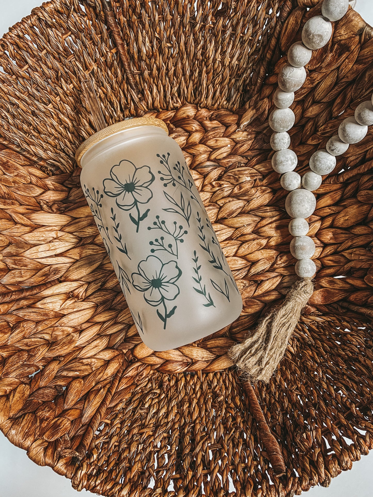 Wildflower Frosted Glass
