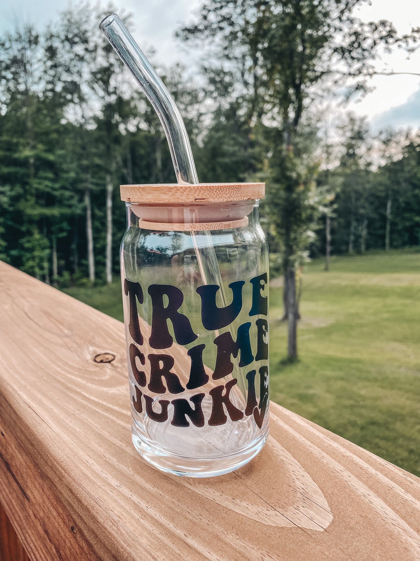 True Crime Junkie Glass