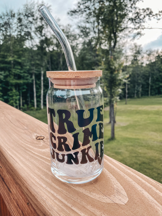 True Crime Junkie Glass