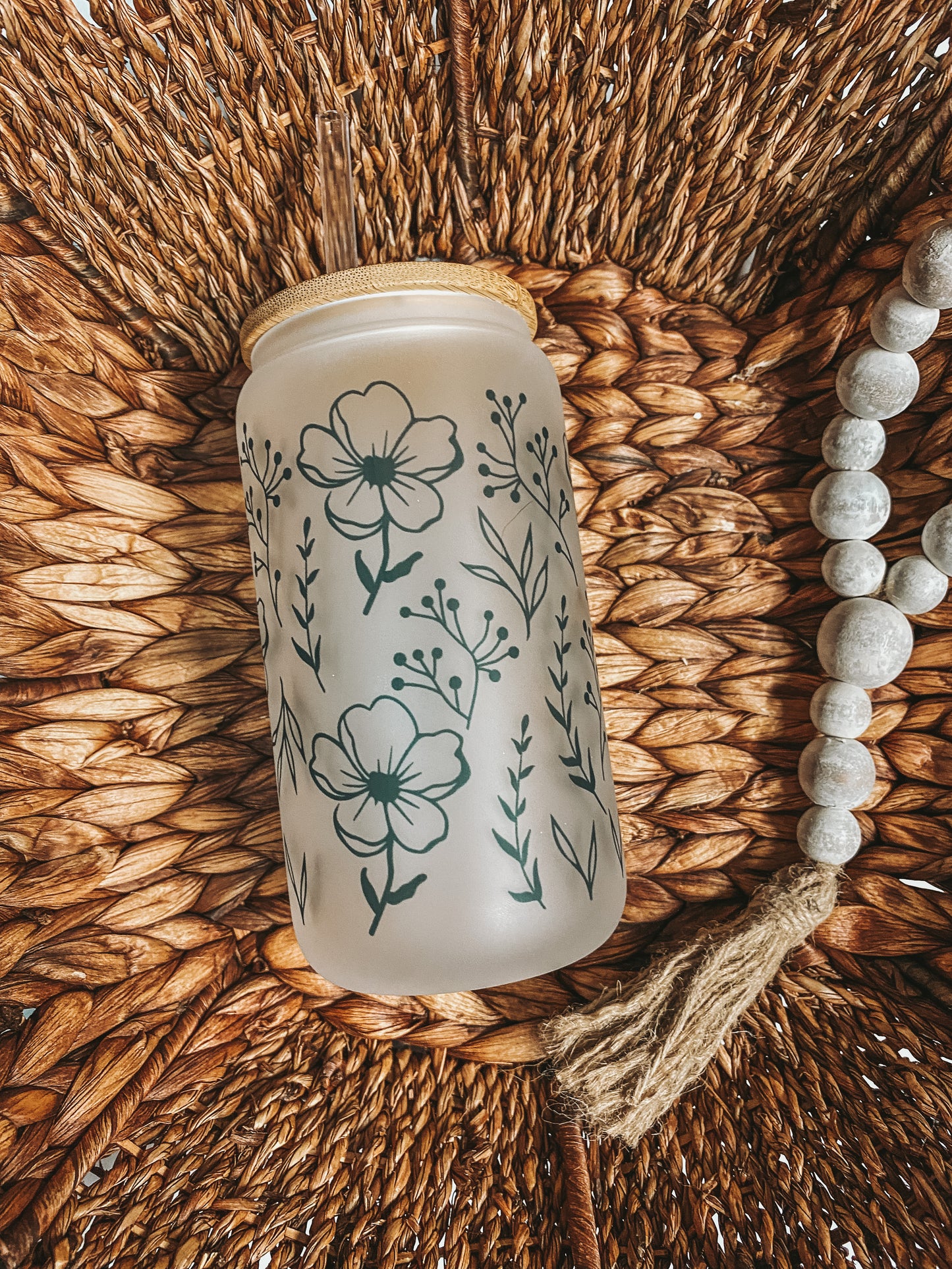 Wildflower Frosted Glass