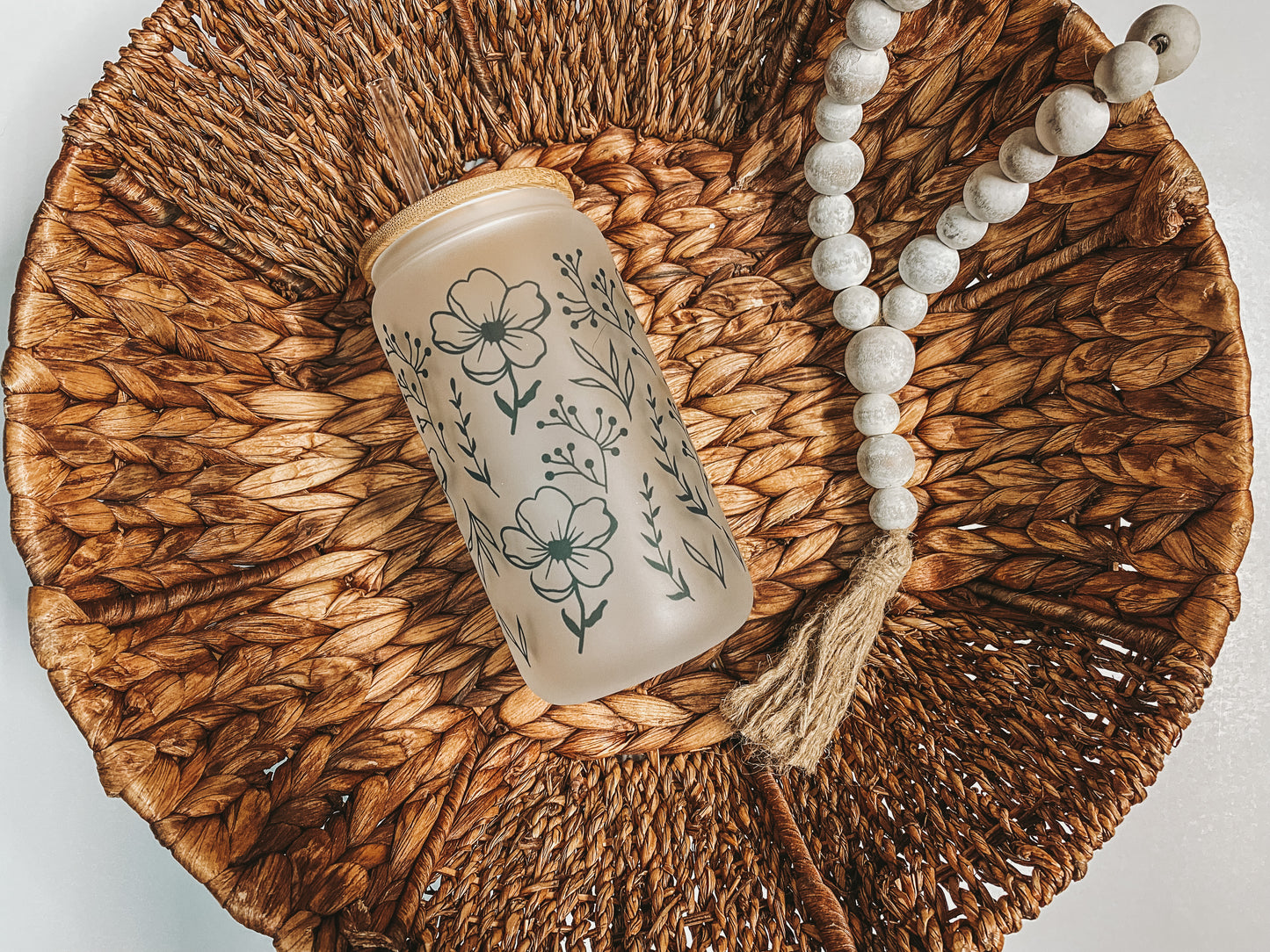 Wildflower Frosted Glass