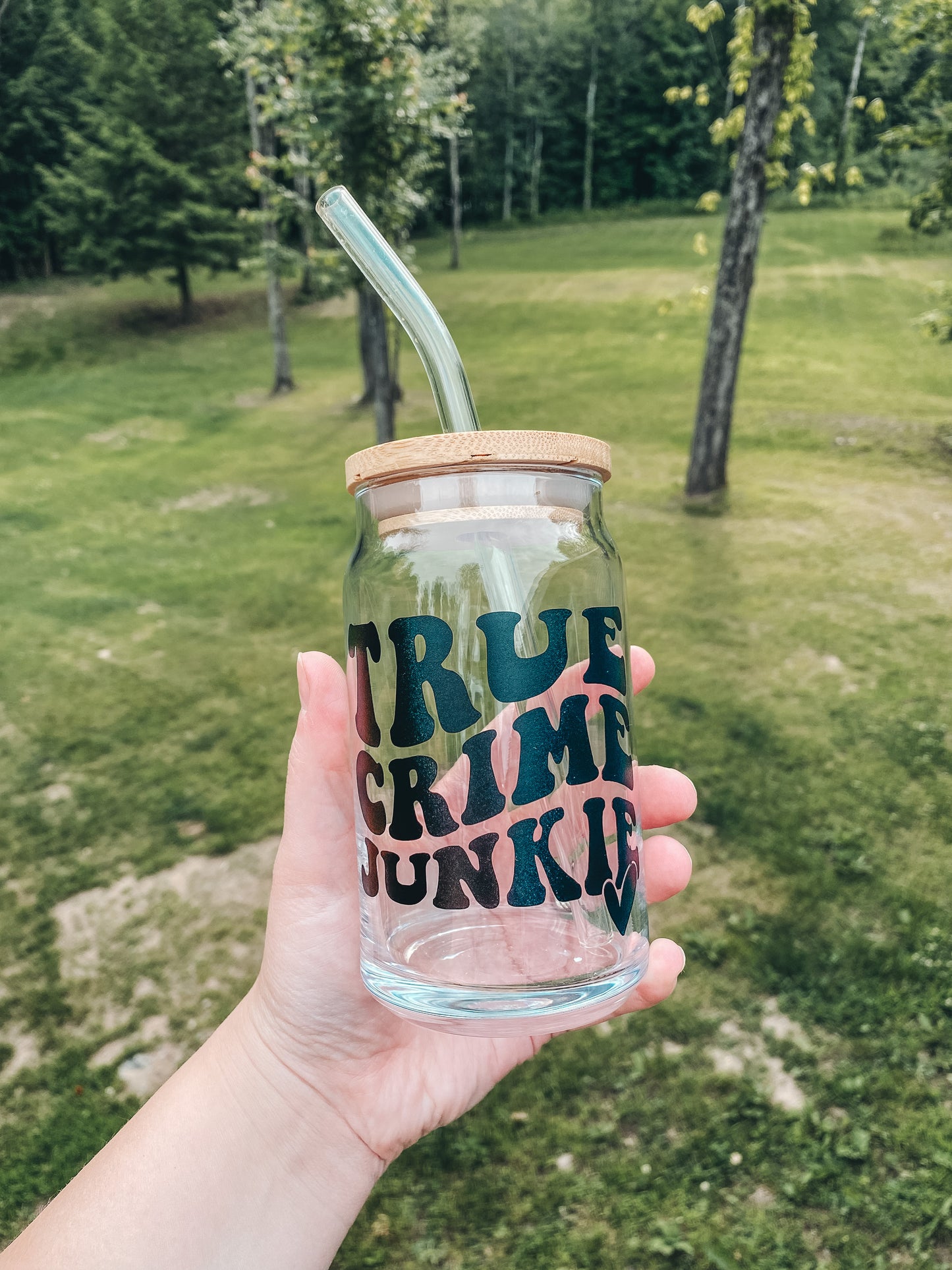 True Crime Junkie Glass