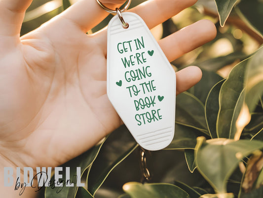 Going to the Bookstore Keychain