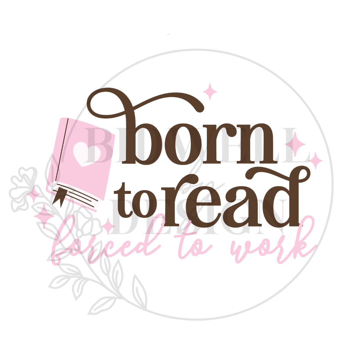 Born to Read UVDTF Cup Decal