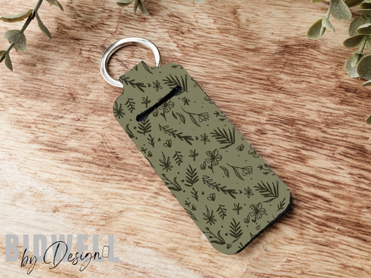 Sage Floral Chapstick Holder