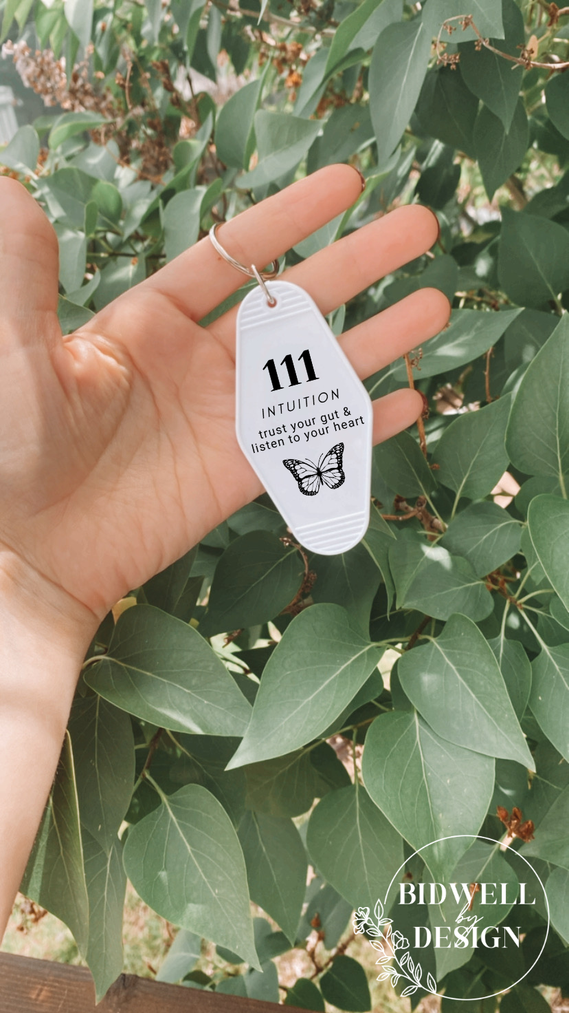 111 Angel Number Keychain