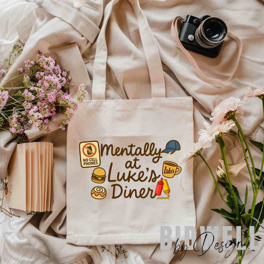 Mentally at Lukes Diner Tote Bag