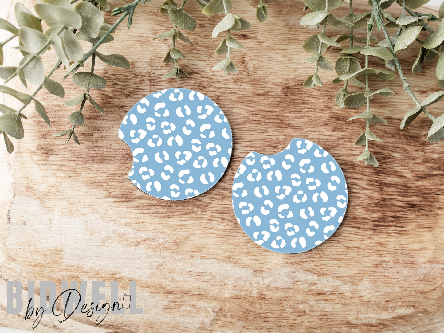 Pastel Leopard Car Coasters