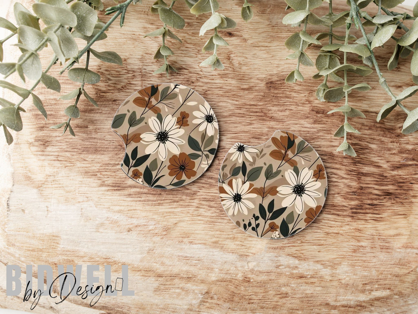 Vintage Floral Car Coasters