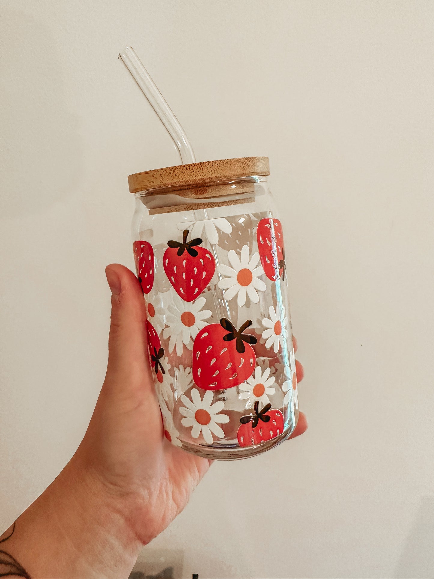 Strawberry Bloom Glass