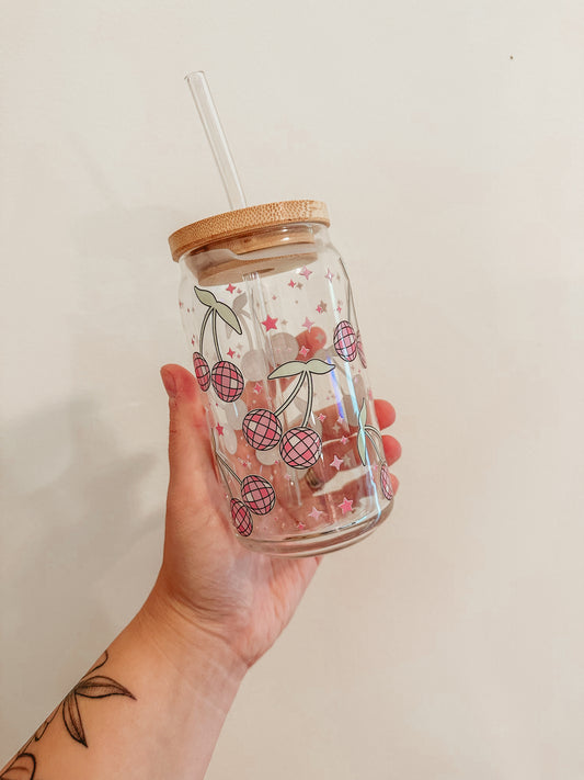 Disco Cherries Glass