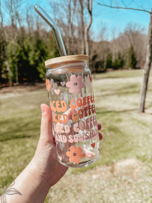 Iced Coffee and Sunshine Glass