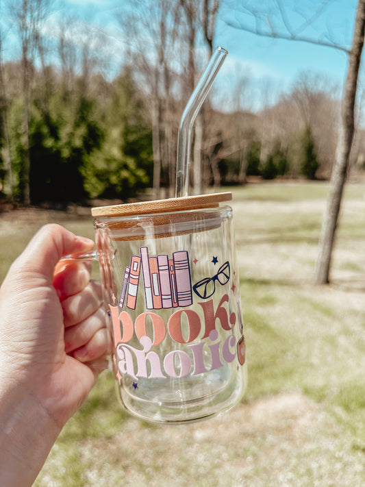 Bookaholic Glass Coffee Mug