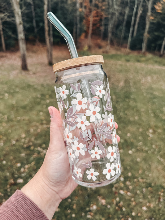 Summer Floral Glass