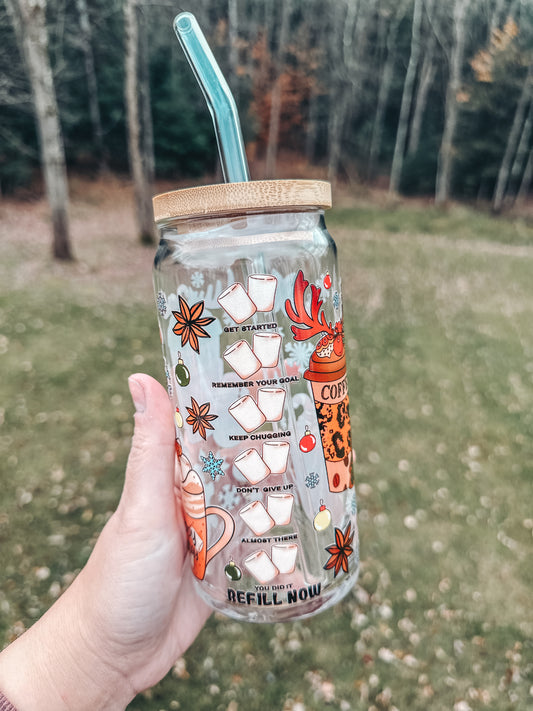 Marshmallow Drink Tracker Glass