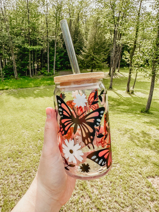 Monarch Butterfly Glass